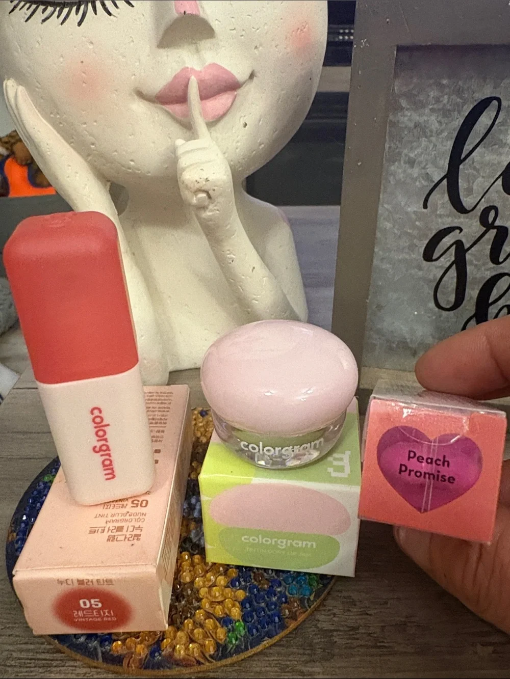 Colorgram & Creme Shop Bundle NIB Lip Tint & Balm & Cream Blush/Cheek Set $12